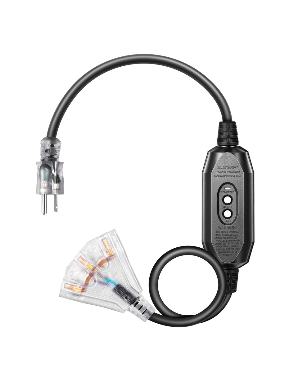 DEWENWILS 3ft GFCI outdoor extension cord ready for outdoor power tasks