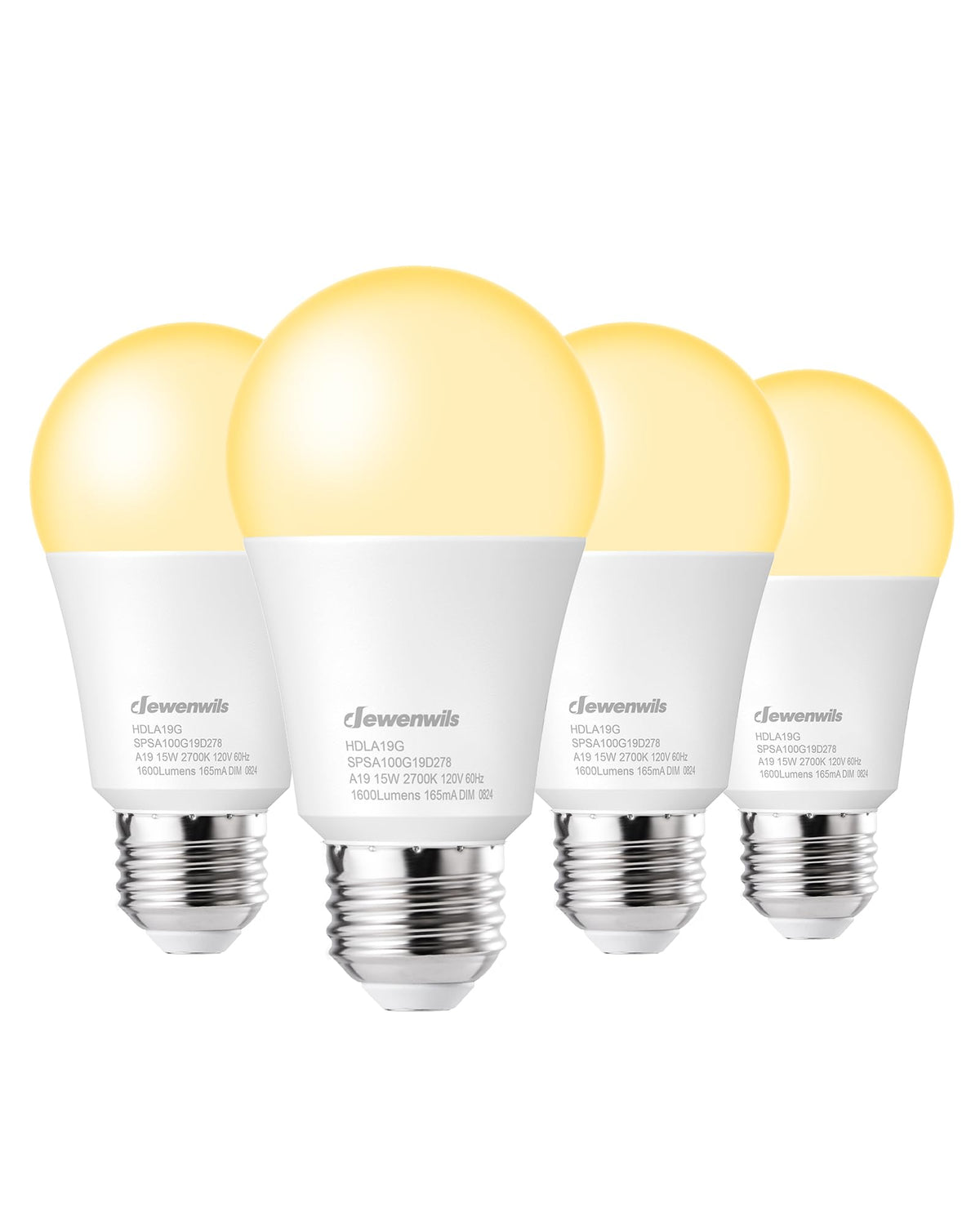 DEWENWILS 4 pack A19 LED bulbs for lamps and fixtures with energy savings