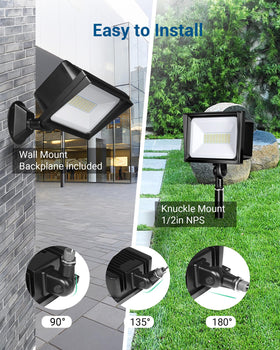 DEWENWILS flood light housing in durable aluminum withstands weather and heat