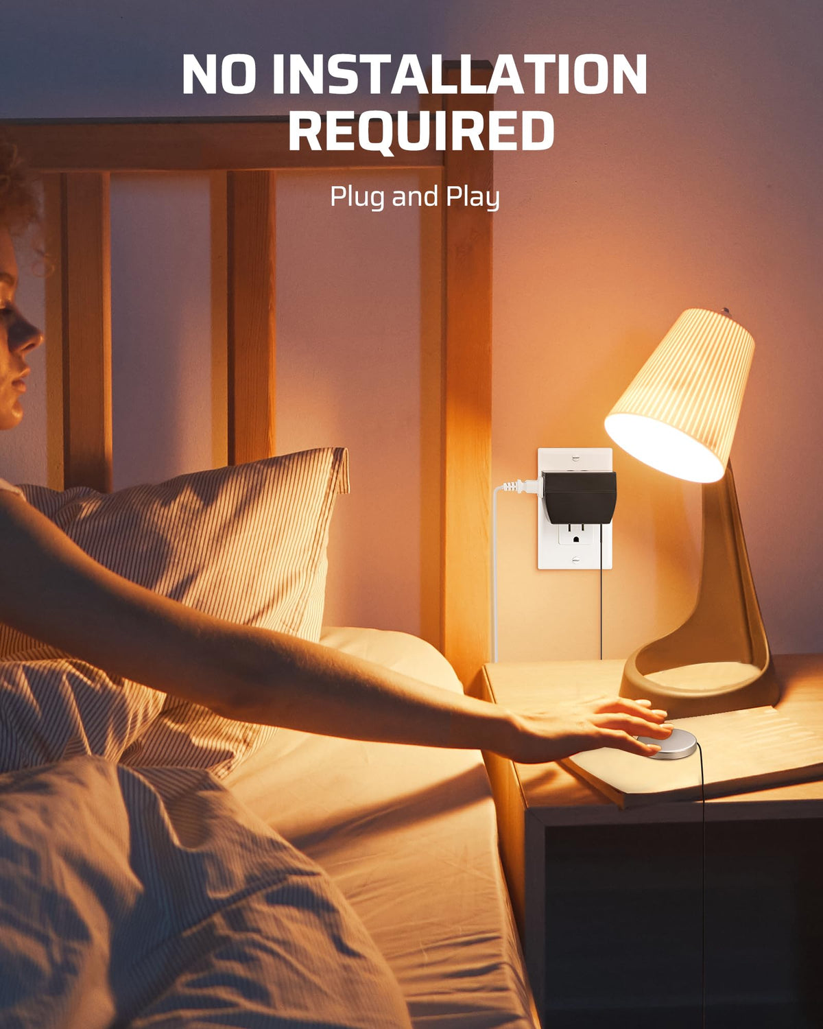 DEWENWILS 8-foot cord dimmer reach makes placement simple
