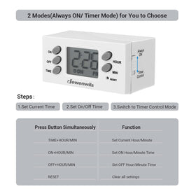 DEWENWILS backup battery preserves settings during outages for continuity.
