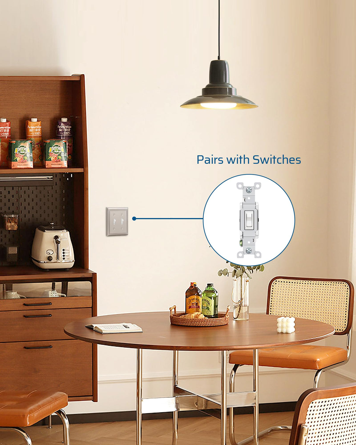 DEWENWILS wall plate supports dimmer, toggle, and GFCI configurations