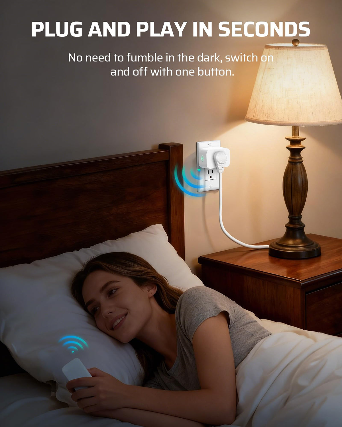 DEWENWILS compact design keeps outlets accessible while saving space.