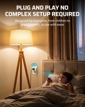 DEWENWILS handheld detachable remote offers flexible control for lamps.
