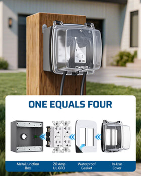DEWENWILS heavy-duty die-cast aluminum box resists corrosion in all weather