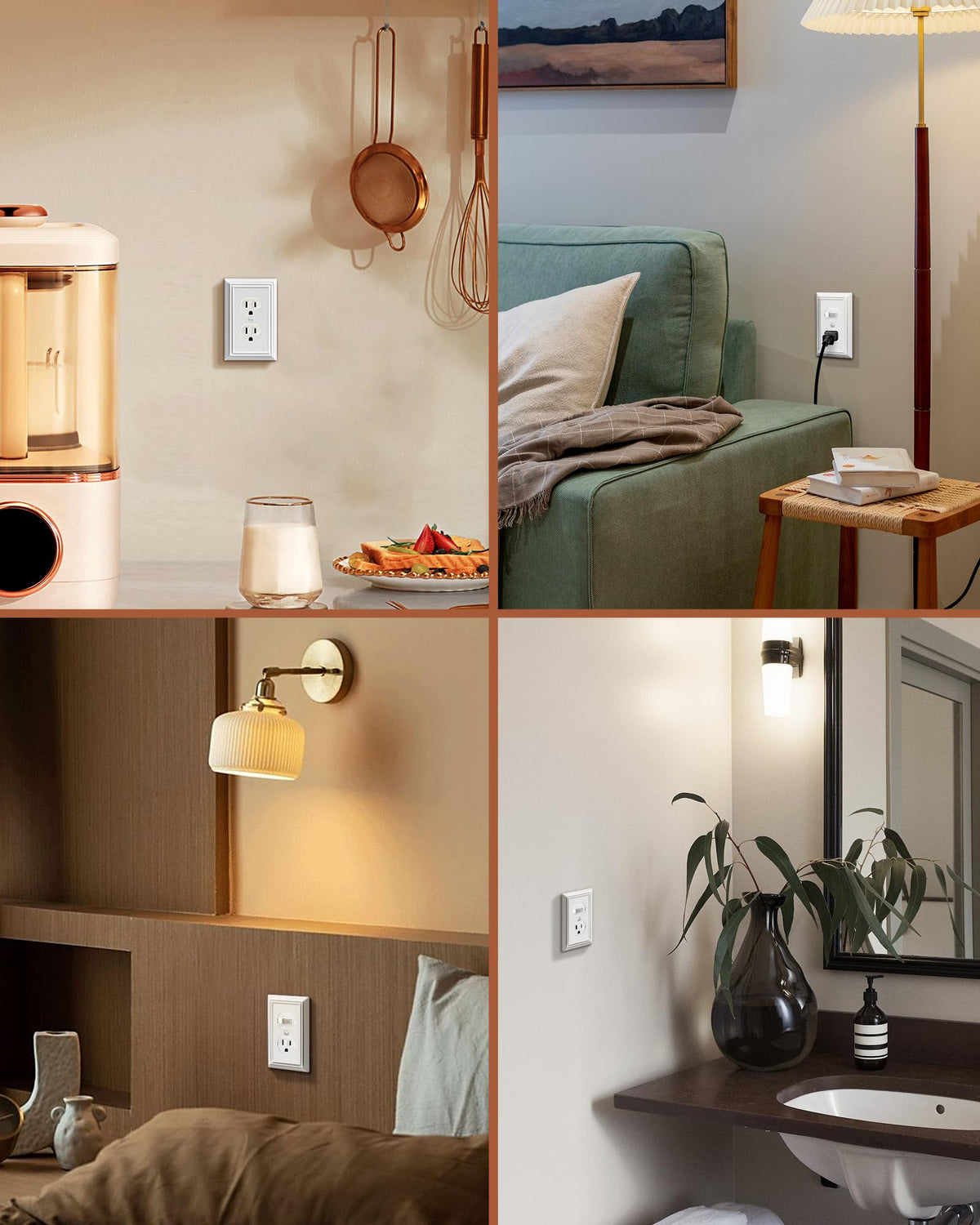 DEWENWILS durable metal wall plate withstands daily use with lasting finish.