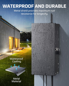 DEWENWILS durable weatherproof metal casing protects outdoor use