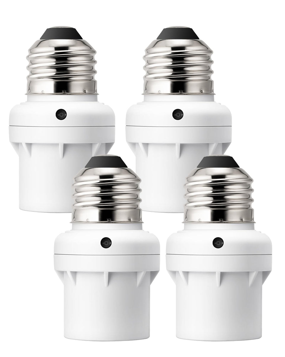 DEWENWILS dusk-to-dawn sensor socket on a lamp enabling automatic outdoor lighting