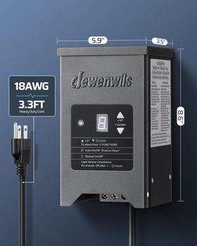 DEWENWILS easy wall-mount design with built-in holes for quick outdoor installation.