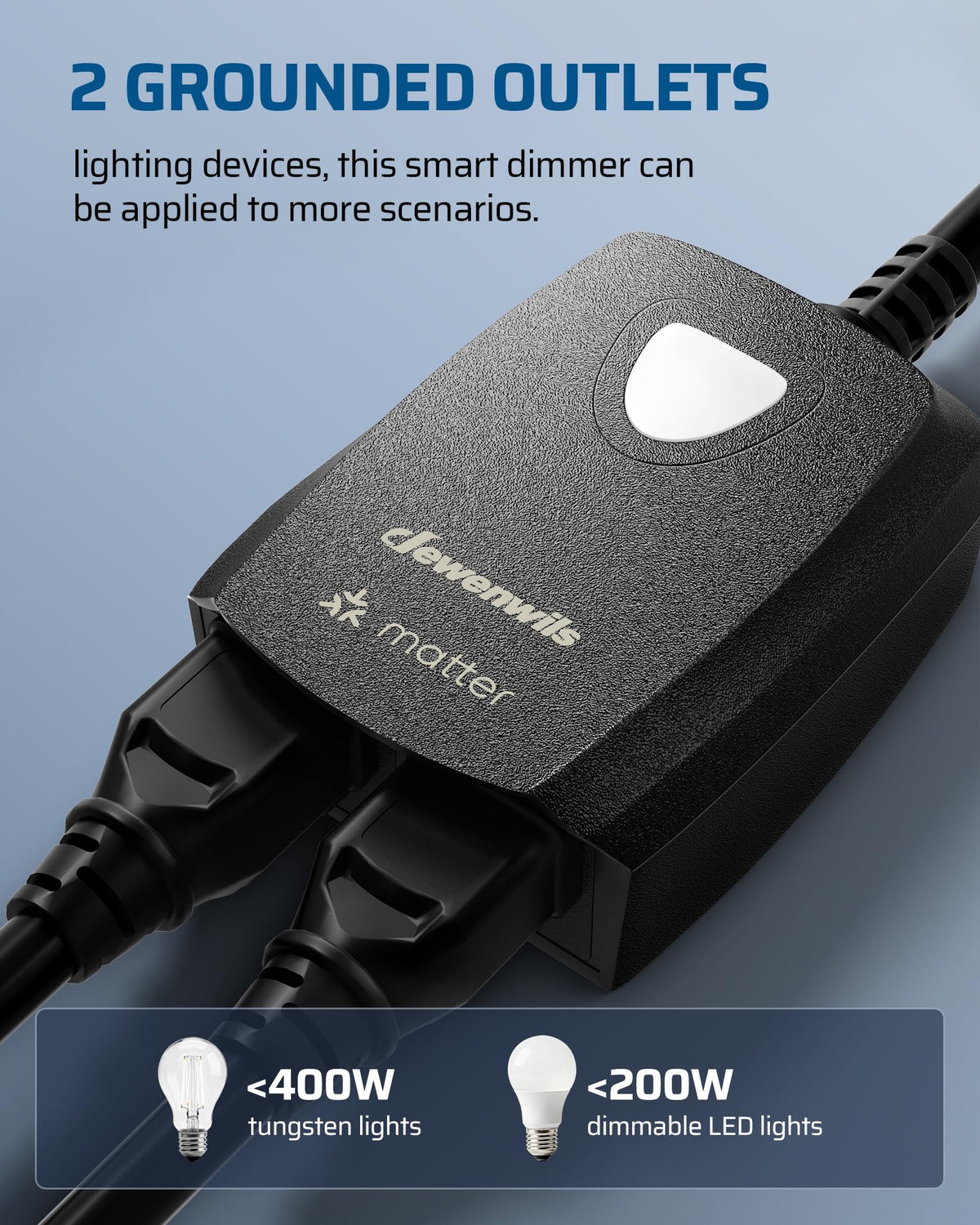 DEWENWILS easy installation dimmer quickly enhances outdoor lighting.