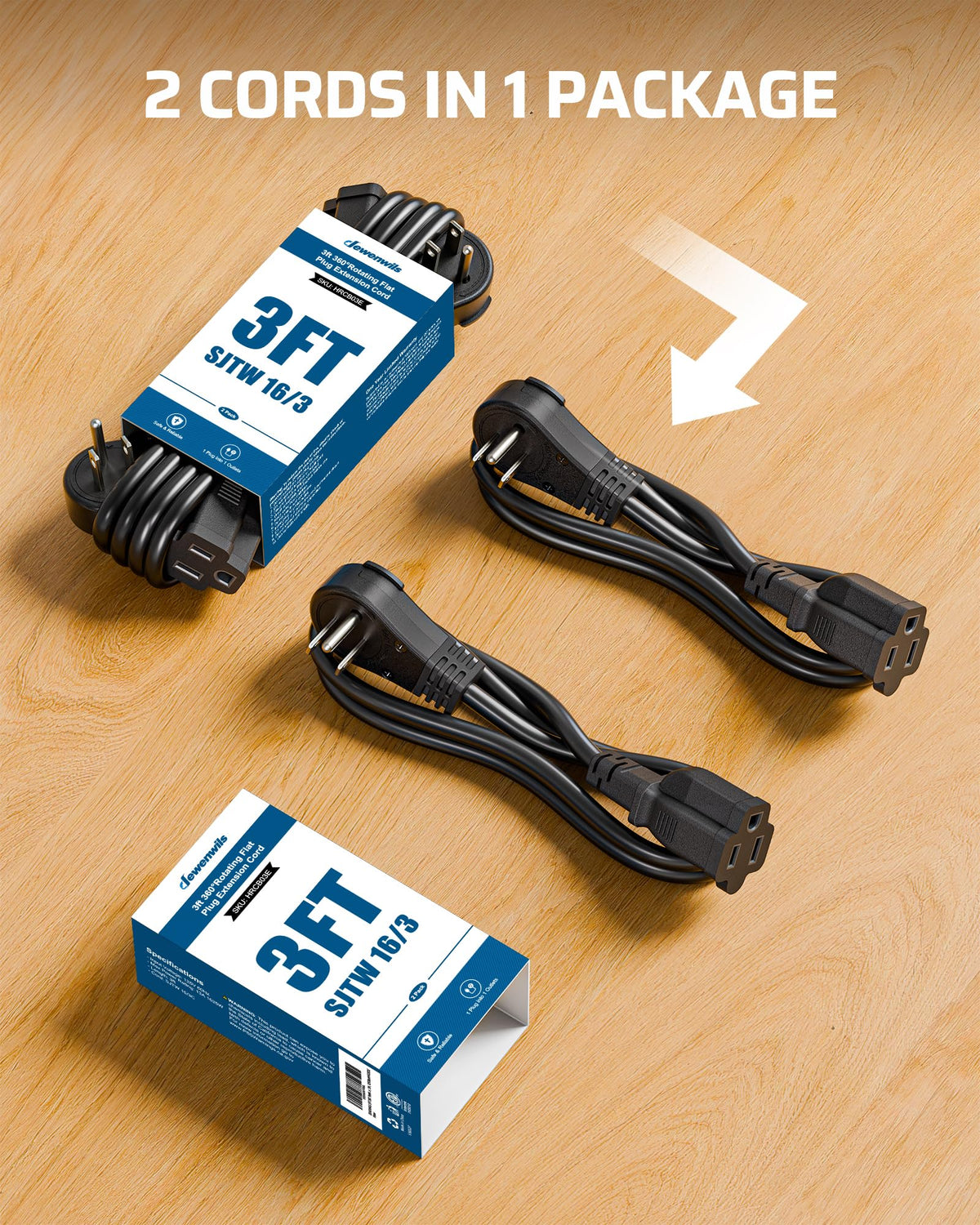 DEWENWILS ETL-certified safety for reliable indoor power connections.