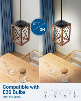 Dewenwils compatible with E26 bulbs for versatile lighting options