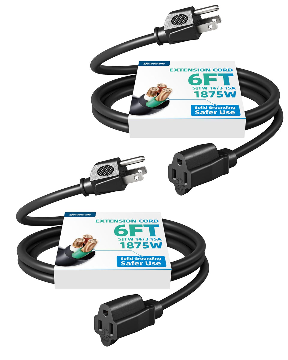 DEWENWILS extension cord 6ft for indoor lamps and devices