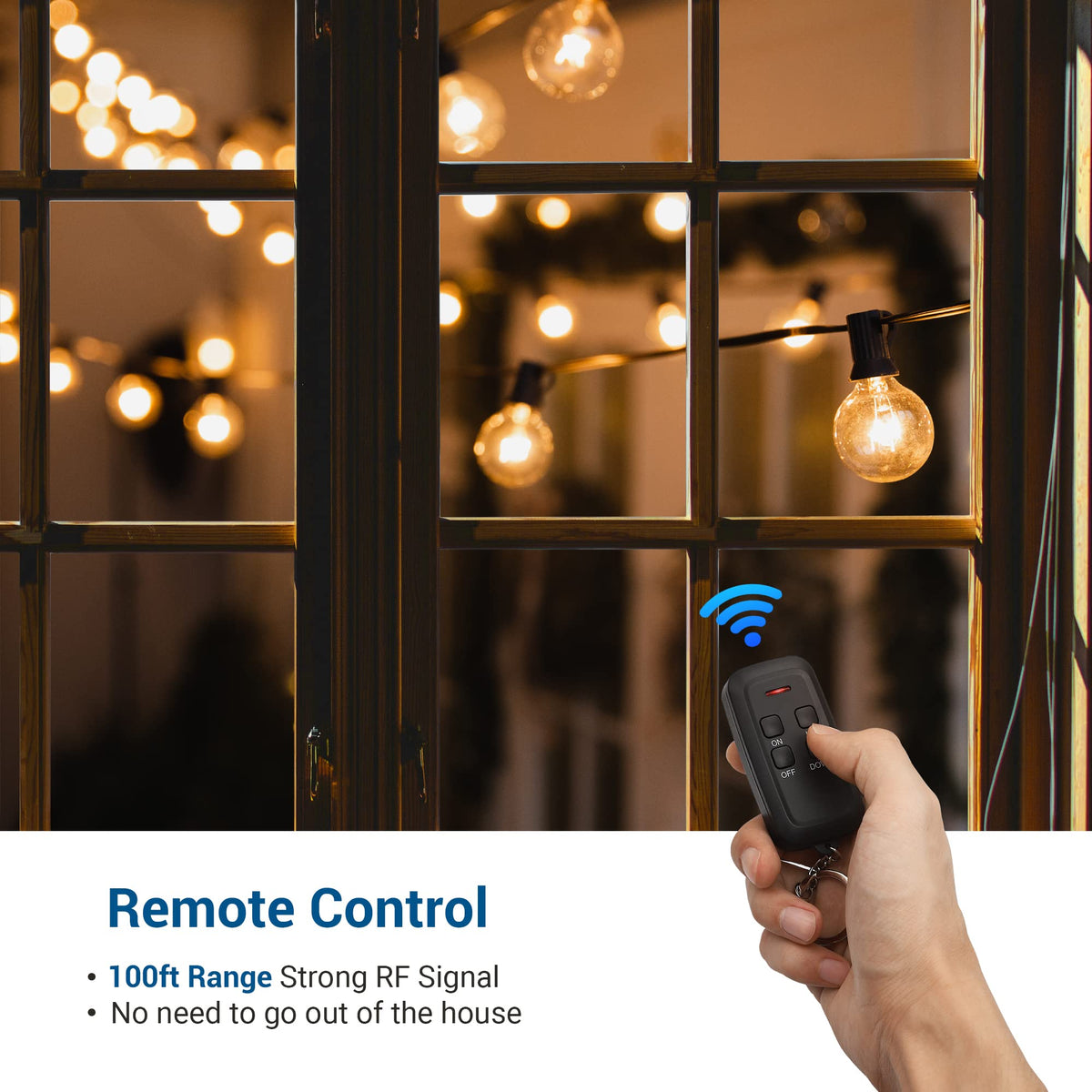 DEWENWILS grounded outlet supports dimmable bulbs