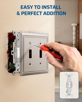 Heavy-duty metal construction ensures lasting durability for DEWENWILS wall plates