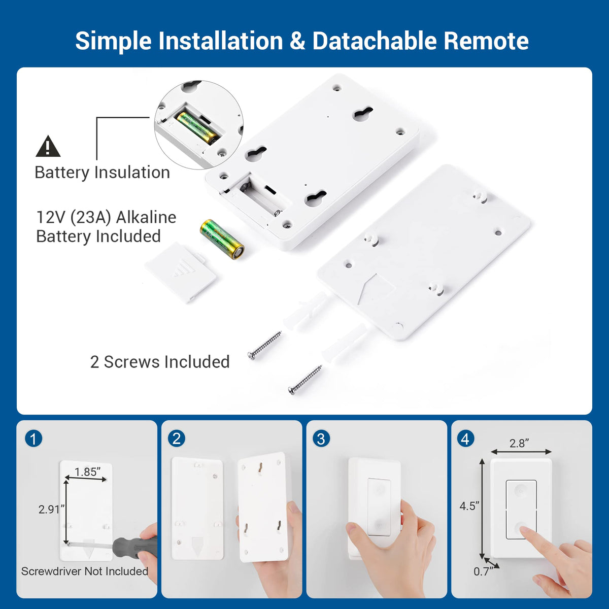 DEWENWILS indoor lighting control with compatible fixtures and lamps