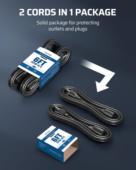 DEWENWILS indoor-use extension cord with ample reach behind furniture