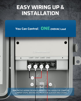 DEWENWILS ip44 waterproof rating ensures reliable outdoor operation.