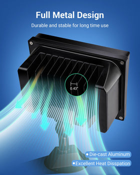 DEWENWILS IP65-rated outdoor flood light protects against rain and dust