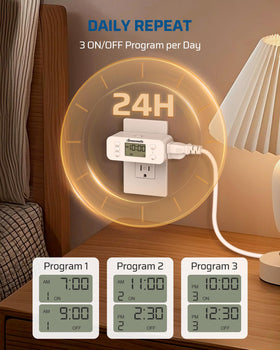 DEWENWILS large-display timer front panel for easy status reading