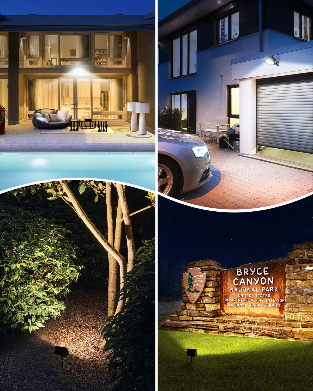 DEWENWILS 65W LED flood light provides energy-saving security for pathways