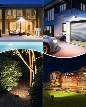 DEWENWILS 65W LED flood light provides energy-saving security for pathways