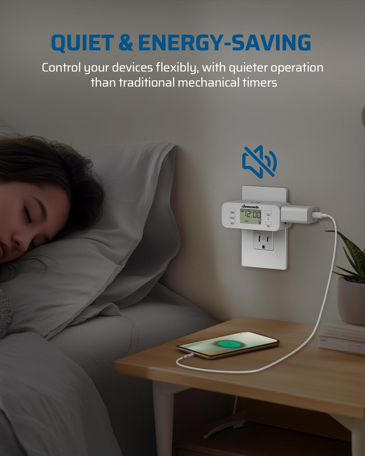 DEWENWILS memory-function timer maintains settings after outages