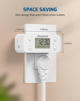 DEWENWILS memory-function timer preserves settings and operates silently
