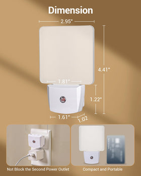 Compact plug-in design fits bedside tables, bathrooms, hallways, and travel-friendly setups.
