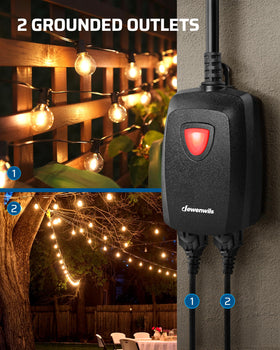 DEWENWILS 100ft remote range lets you adjust lights from across the yard