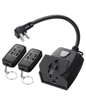 Dewenwils outdoor dimmer with remote control for distant lighting adjustments up to 100ft.