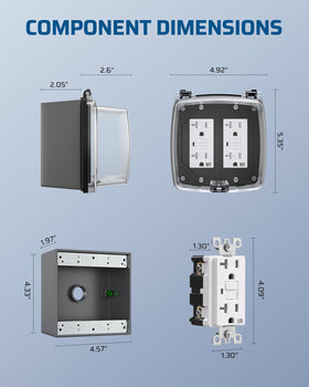 DEWENWILS outdoor outlet kit ideal for garden, yard, or field setups
