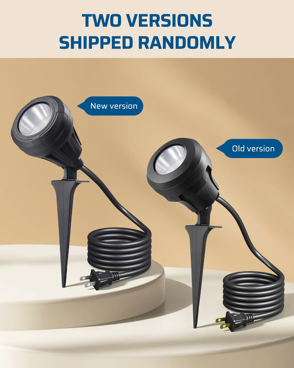 DEWENWILS spotlight demonstrates 180-degree rotation for flexible mounting