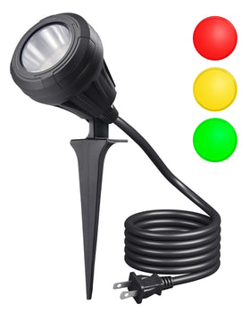 DEWENWILS outdoor spotlight front view for precise yard illumination