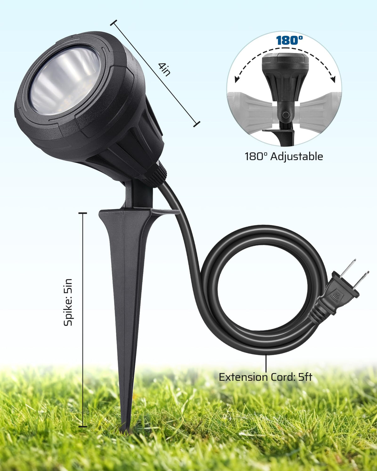 Yard ambience with DEWENWILS landscape lighting highlighting features