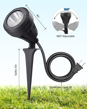 Yard ambience with DEWENWILS landscape lighting highlighting features