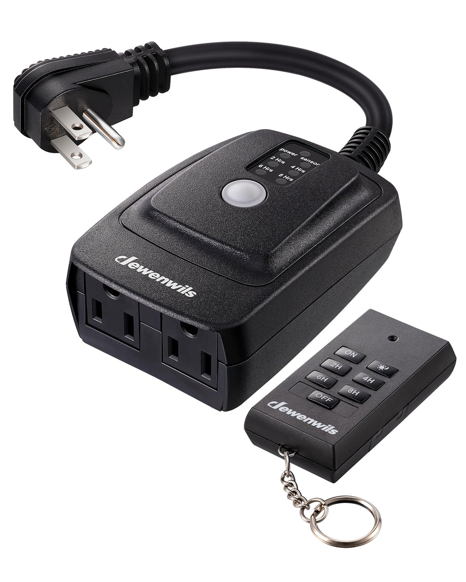 DEWENWILS outdoor timer waterproof unit enabling reliable outdoor light scheduling