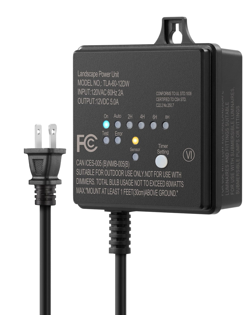 DEWENWILS outdoor transformer with dusk dawn sensor for automatic night lighting