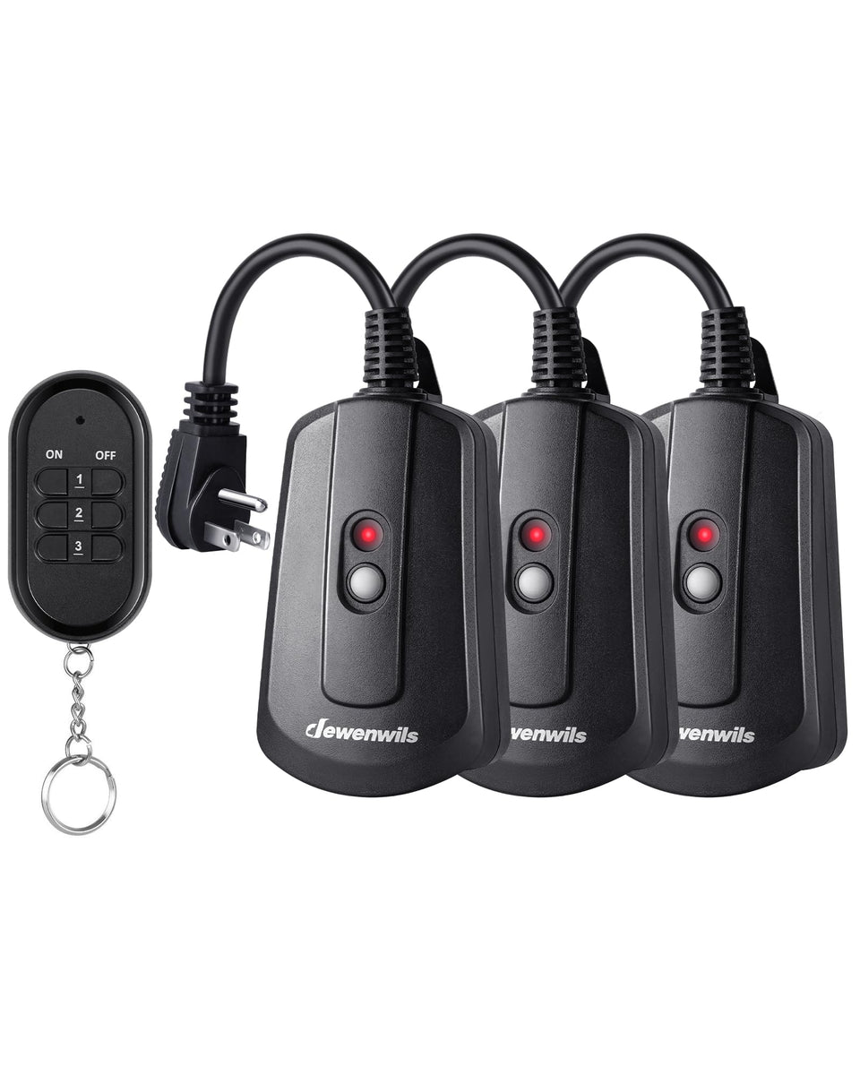 DEWENWILS outdoor wireless remote outlet kit receiver setup for easy control