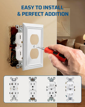 DEWENWILS outlet wall plate screw-included kit simplifies quick installation.