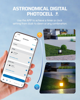 Photocell dusk-to-dawn sensor enabling automatic lighting