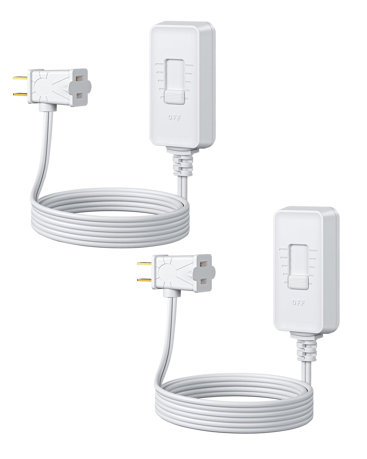 DEWENWILS plug-in dimmer on a bedside lamp offering gradual brightness control.