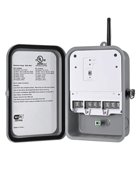 DEWENWILS pool pump timer front view demonstrates outdoor automation.
