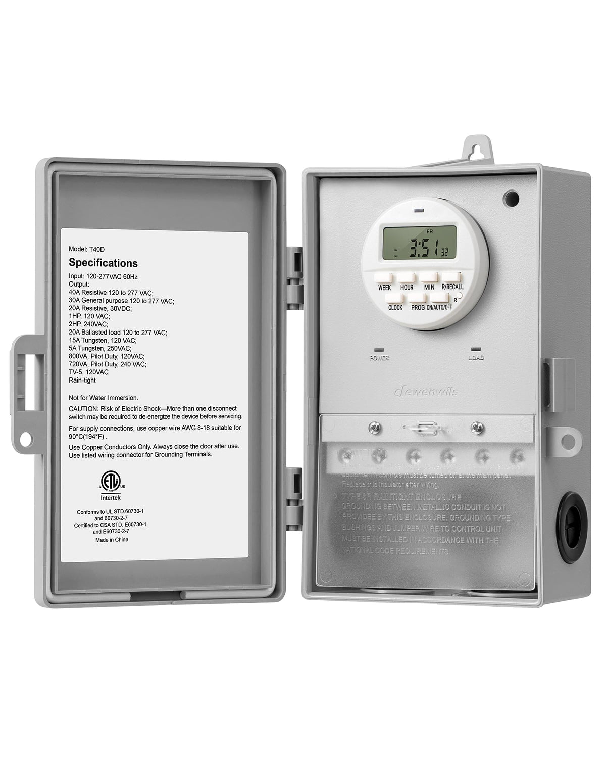 DEWENWILS pool timer outdoor housing resists weather and UV exposure.