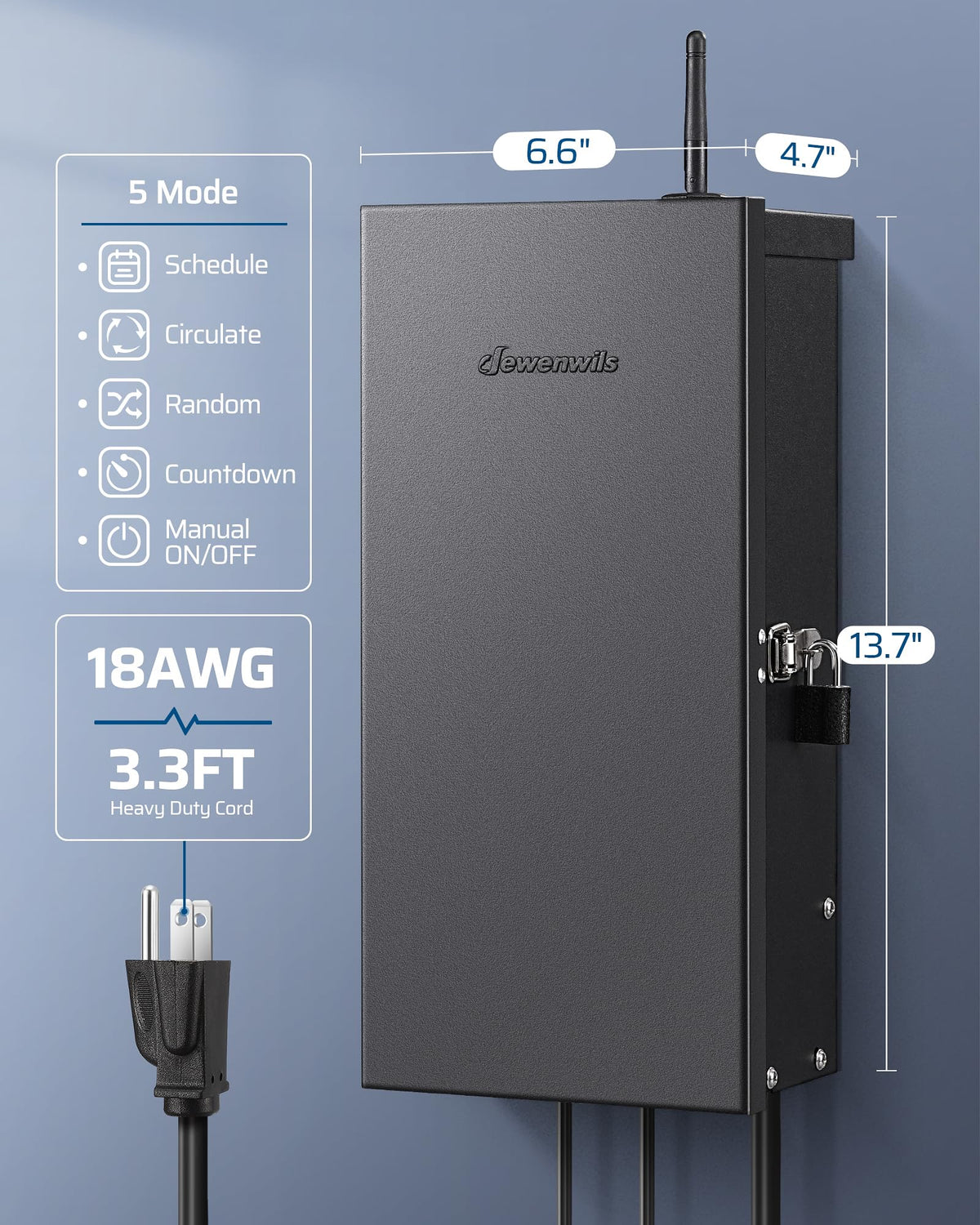 DEWENWILS quick push-in wiring terminals simplify installation