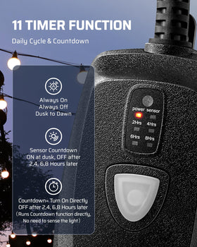 DEWENWILS remote control with 100ft range shown from indoors