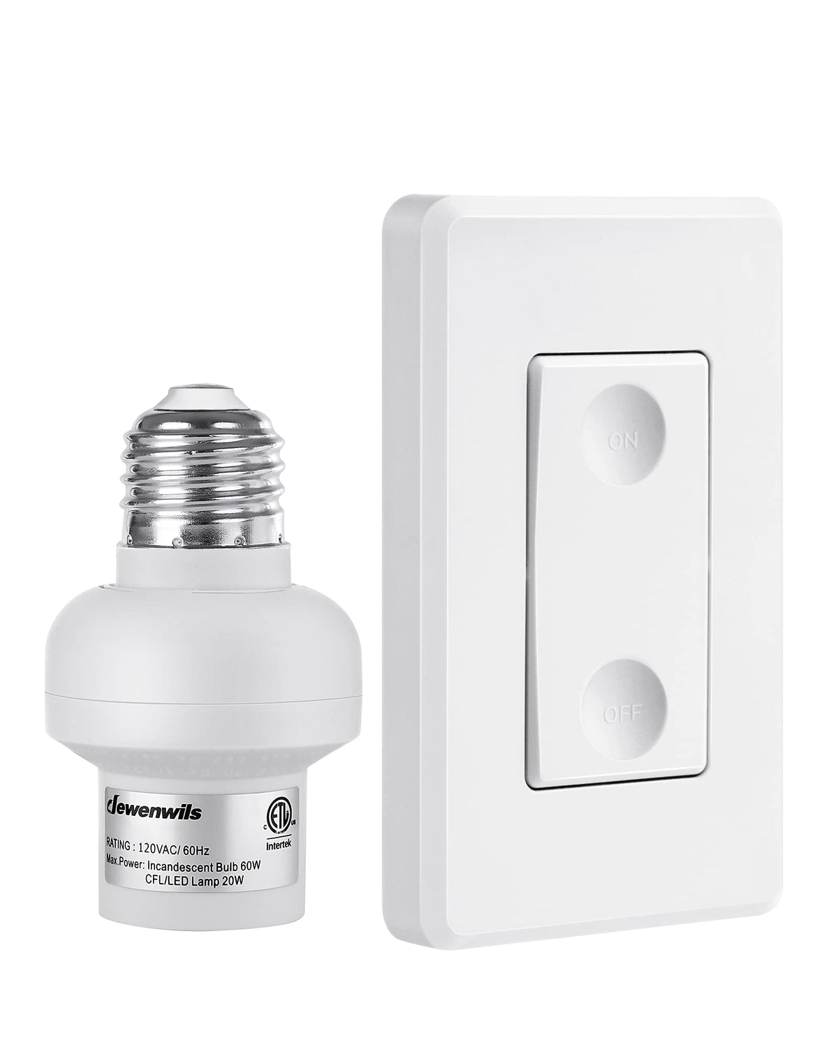 DEWENWILS remote-control-light-socket-e26-base enables effortless on/off from across the room.