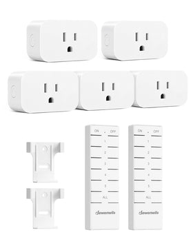 DEWENWILS remote-control outlet with all on/off button for effortless power control.