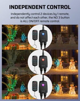 DEWENWILS remote transmitter with battery for quick setup.