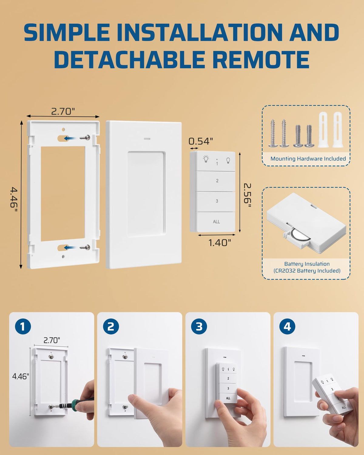 DEWENWILS safety-rated outlet handles up to 125VAC, 15A.